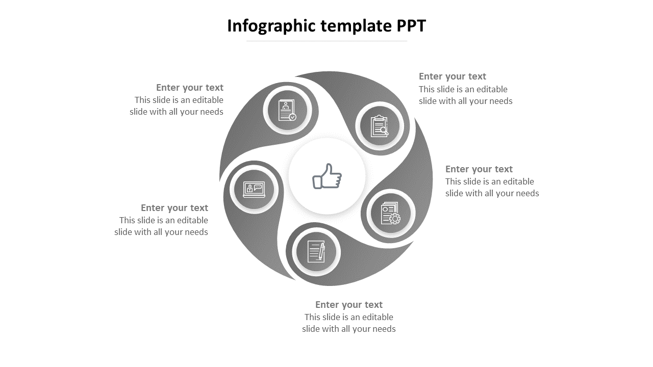 infographic template ppt-grey